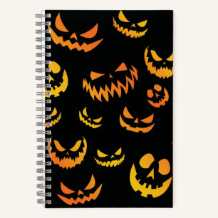 Jack O Lantern Pumpkin Face Notebook