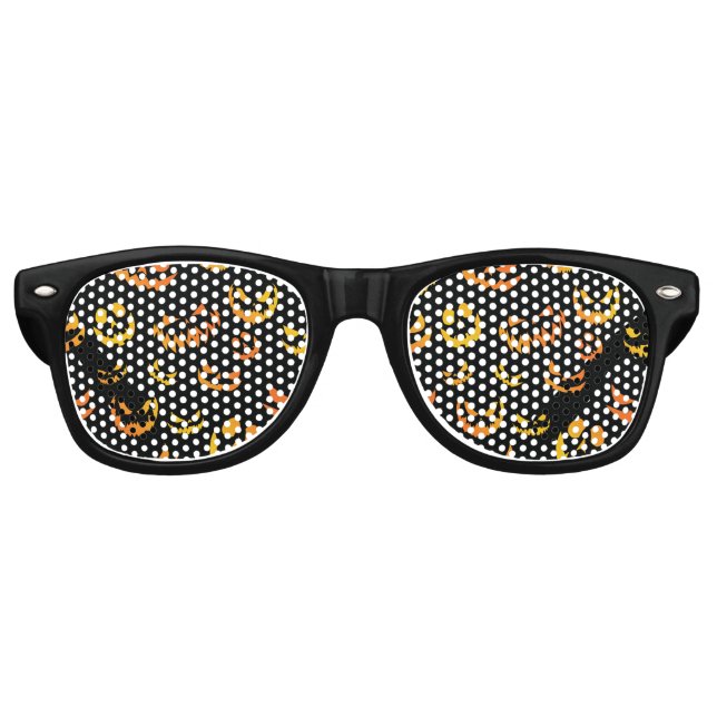 Jack O Lantern Pumpkin Face Retro Sunglasses (Front)
