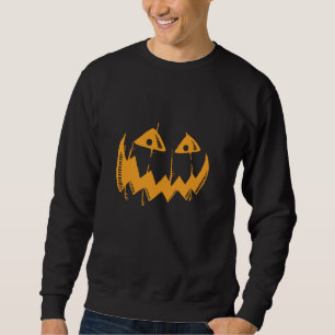Jack O Lantern Pumpkin Face Scary Halloween Costum Sweatshirt