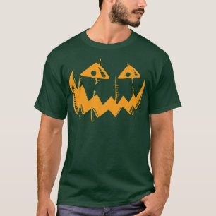 Jack O Lantern Pumpkin Face Scary Halloween Costum T-Shirt