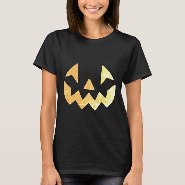 Jack-o-lantern pumpkin face  T-Shirt (Front)