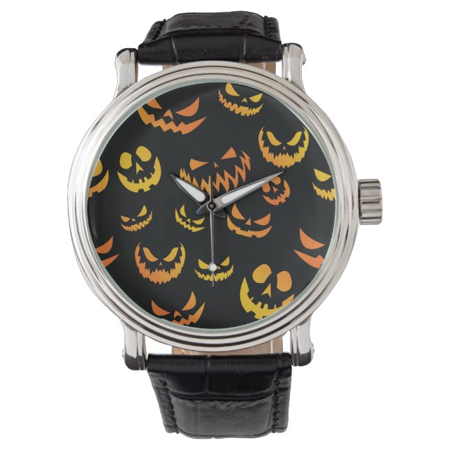 Jack O Lantern Pumpkin Face Watch (Front)