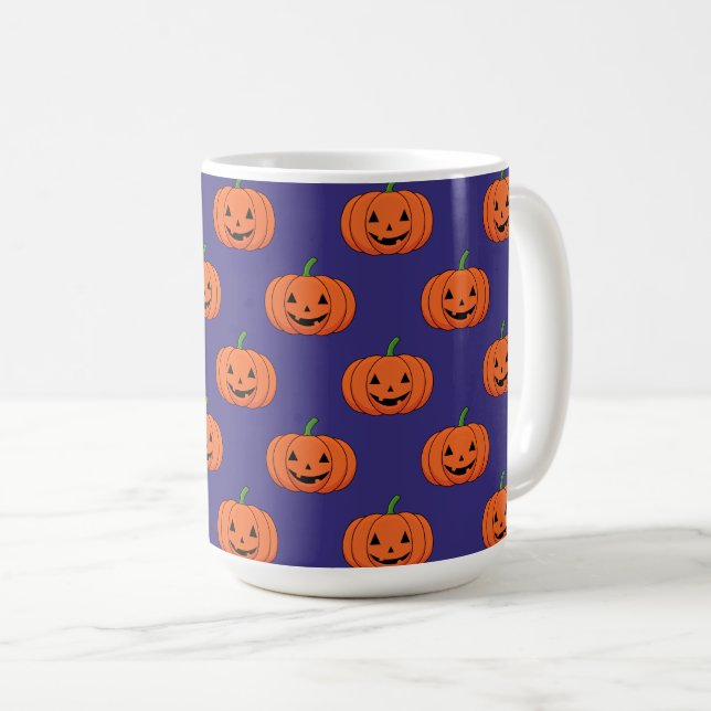 Jack-O'-Lantern Pumpkin Halloween Pattern Coffee Mug (Front Right)