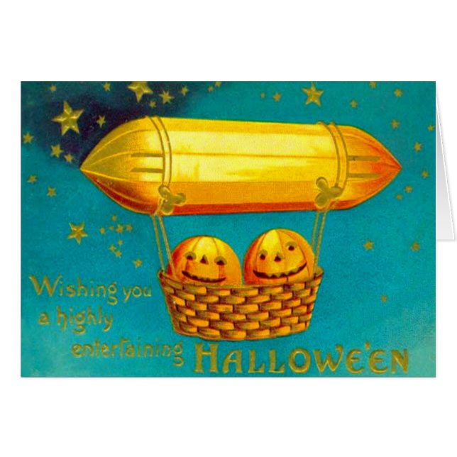 Jack O' Lantern Pumpkin Hot Air Balloon (Front Horizontal)