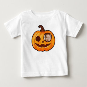 Jack o lantern pumpkin monster add your own photo baby T-Shirt
