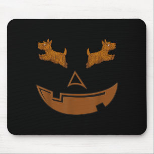 Jack O Lantern Pumpkin Scottie Dog Lover Halloween Mouse Pad