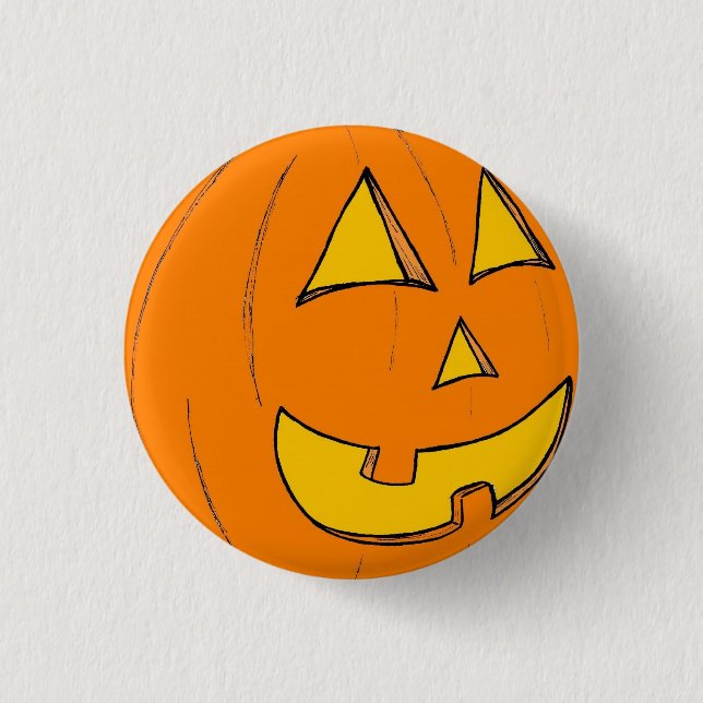 Jack o' Lantern Purple Button (Front)