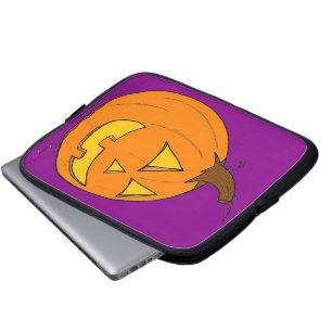Jack o' Lantern Purple Laptop Sleeve