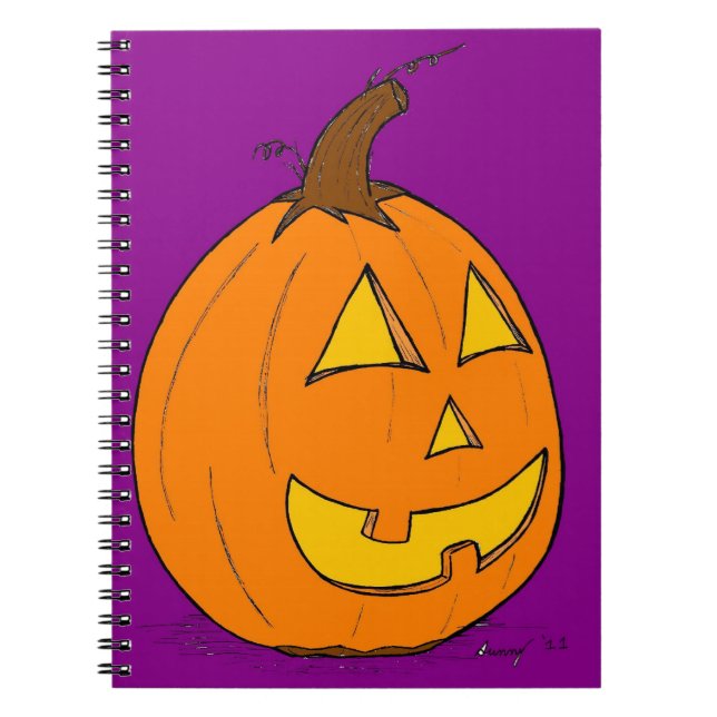Jack o' Lantern Purple Notebook (Front)