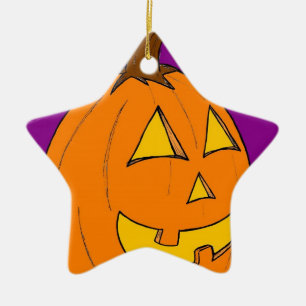Jack o' Lantern Purple Ornament