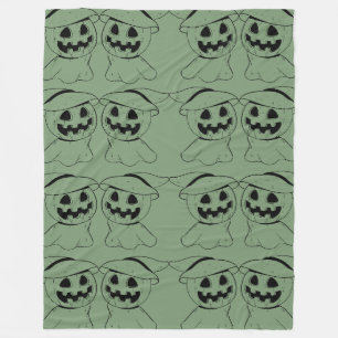 Jack-o'-lantern Scarecrow Pattern Fleece Blanket