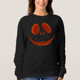 Jack O Lantern Scary Carved Pumpkin Face Halloween Sweatshirt