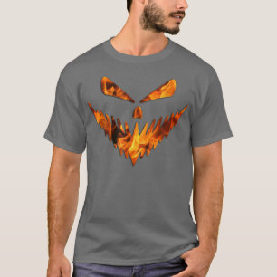 Jack O Lantern Scary Carved Pumpkin Face Halloween T-Shirt