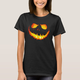 Jack O Lantern Scary Carved Pumpkin Face Halloween T-Shirt