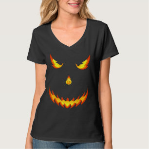 Jack O Lantern Scary Carved Pumpkin Face Halloween T-Shirt