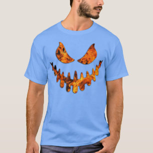 Jack O Lantern Scary Carved Pumpkin Face Halloween T-Shirt