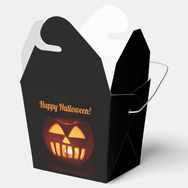  Jack-O'-Lantern scary carved pumpkin Halloween Favour Box (Opened)