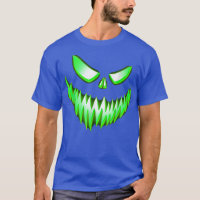 Jack O Lantern Scary Green Face Halloween
