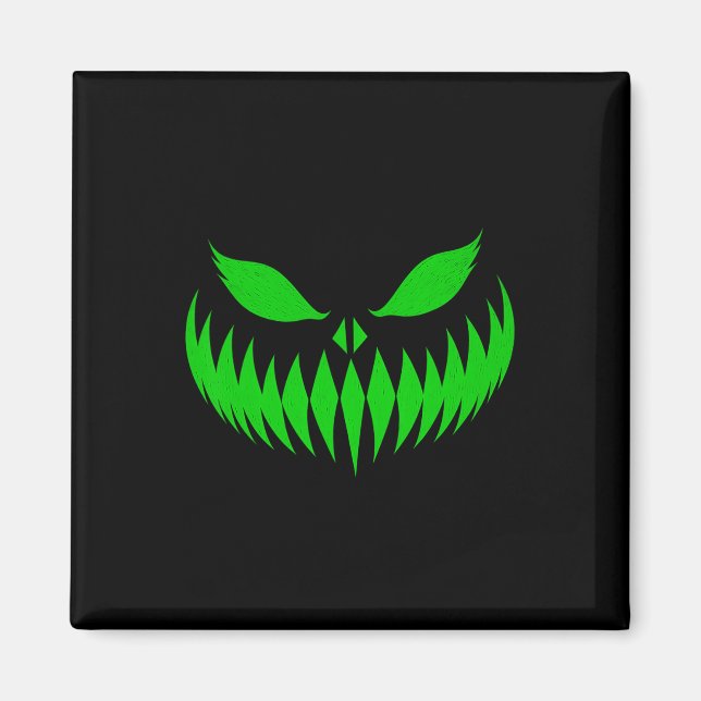 Jack O Lantern Scary Pumpkin Face Halloween Costum Magnet (Front)