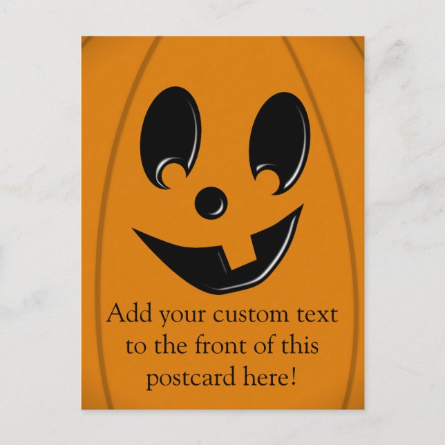 Jack-O-Lantern Silly Face with One Tooth Postcard (Front)