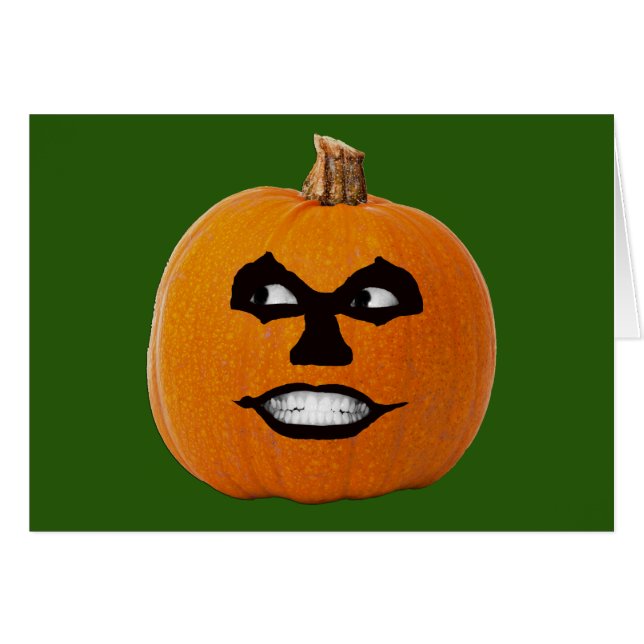 Jack o' Lantern Sinister Face, Halloween Pumpkin (Front Horizontal)