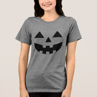 Jack O Lantern Smile Pumpkin Halloween T-Shirt Tri-Blend Shirt