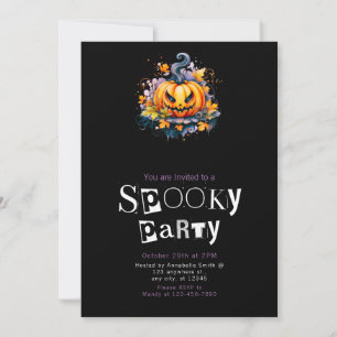 Jack-O' Lantern Spooky Halloween Party Invitation