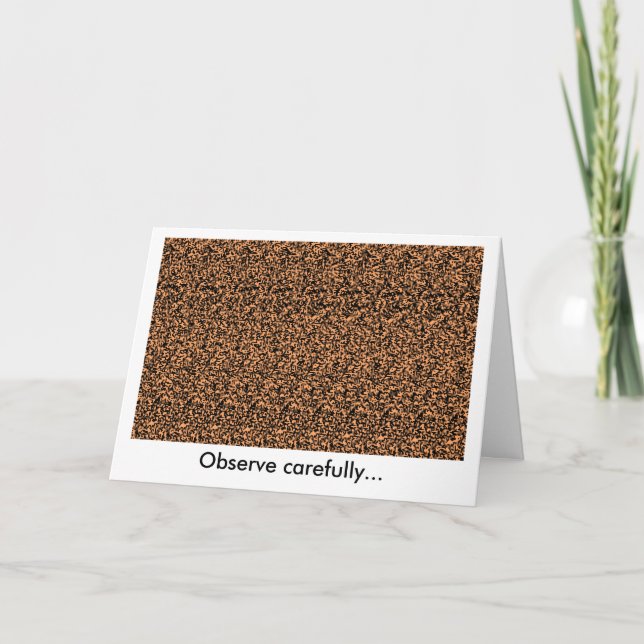 Jack-o'-Lantern Stereogram Card (Front)