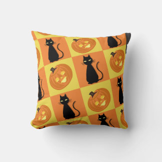 Jack-o’-lantern throw pillow