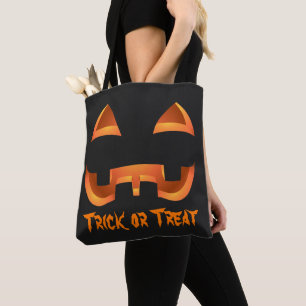 Jack-o-lantern Tote Bag Halloween Pumpkin Bag