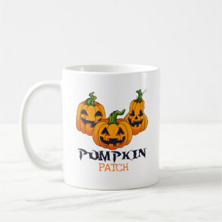 Jack O Lantern Trio Pumpkin Patch With Funny Pun Coffee Mug