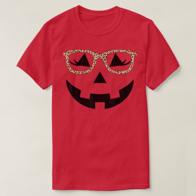 Jack O Lantern With Glasses Shirt Teacher Hallowee (Design Front)
