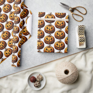 Jack O' Lantern Wrapping Paper
