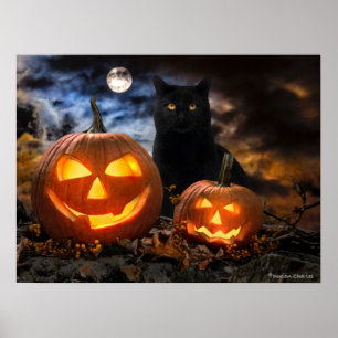 "Jack O' Lanterns & Jet" Poster