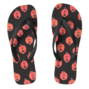 Jack-o-Lanterns on Black  Jandals