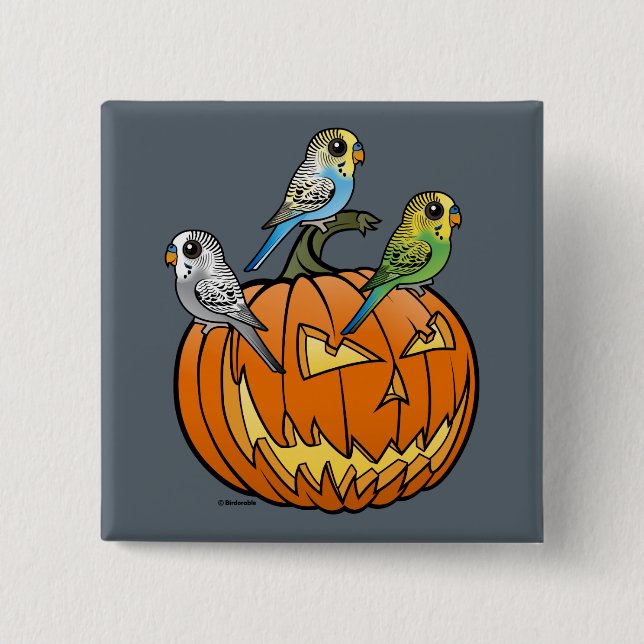 Jack O'Budgies 15 Cm Square Badge (Front)