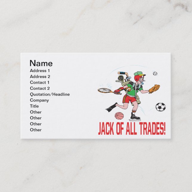 Jack Of All Trades Business Card (Front)