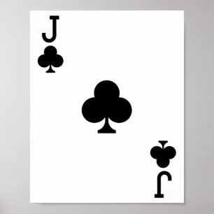 Jack Of Clubs Costume Halloween Deck Of Cards  Poster