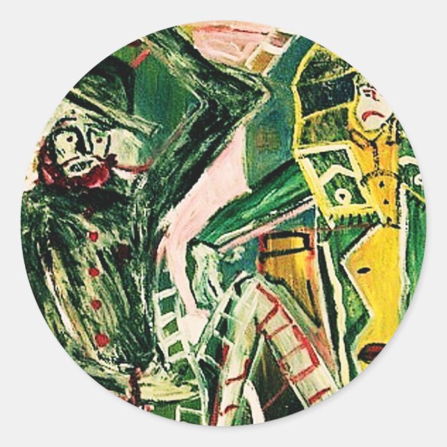 JACK OF DIAMONDS CLASSIC ROUND STICKER (Front)