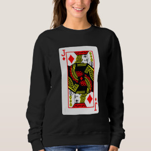 Jack Of Diamonds Poker Card Games Playing Cards Bl Sweatshirt