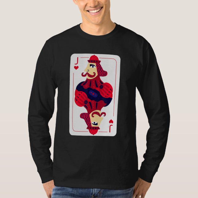 Jack Of Hearts Costume Halloween Playing Cards T-Shirt (Front)