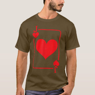 Jack of Hearts Playing Card Halloween Costume Red T-Shirt