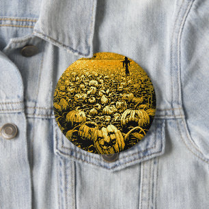 Jack O'Lantern Graveyard 10 Cm Round Badge