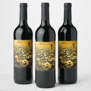 Jack O'Lantern Graveyard Wine Label