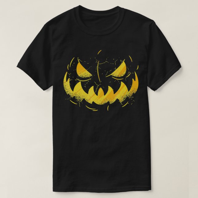 Jack Olantern Halloween Monster Evil Grin Pumpkin  T-Shirt (Design Front)
