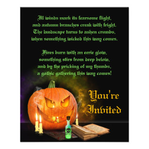Jack O'Lantern Halloween Party Invitation Flyer