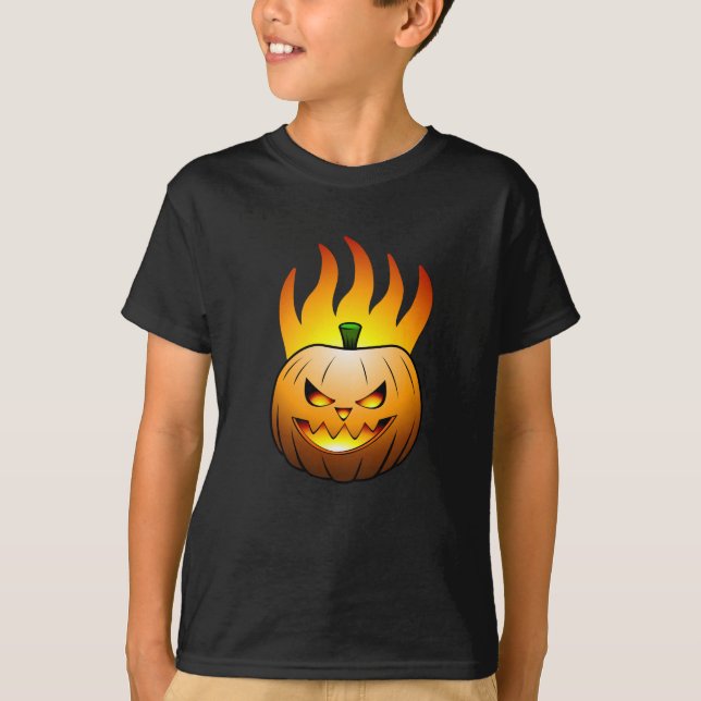 Jack O'lantern Halloween Pumpkin T-Shirt (Front)