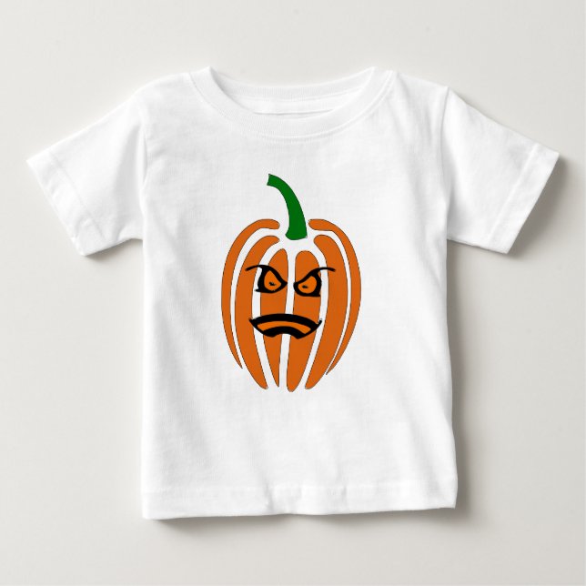 Jack O'Lantern, Pumpkin Face Baby T-Shirt (Front)