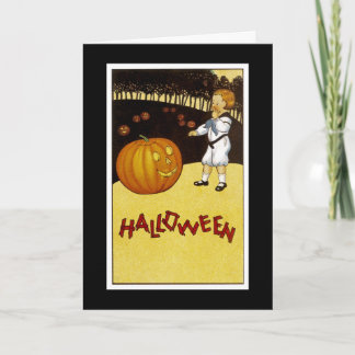 Jack o'Lantern Pumpkin Patch Halloween Card