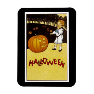 Jack o'Lantern Pumpkin Patch Halloween Magnet